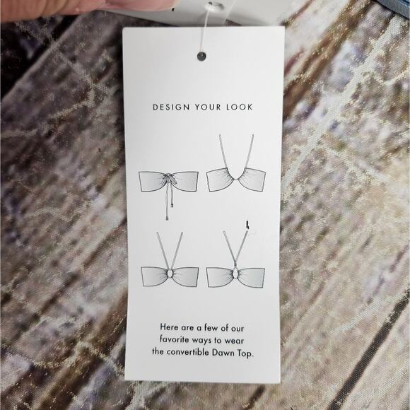 L*Space Shimmer Dawn Bikini Top in Sky Blue Convertible Size Small NWT - Picture 8 of 8